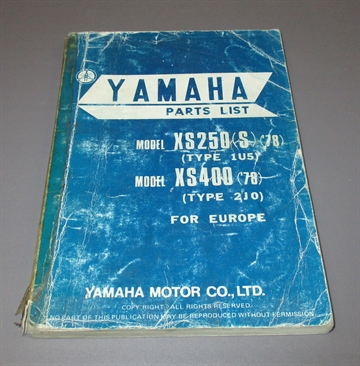 Yamaha XS 250-400 Part list